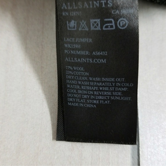 all saints tie side wool sweater | xs - Picture 7 of 7